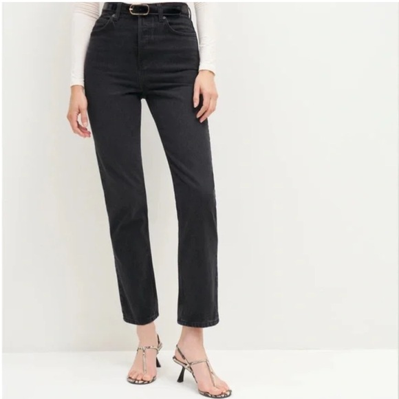 Reformation Cynthia High Rise Straight Jeans - Picture 1 of 13